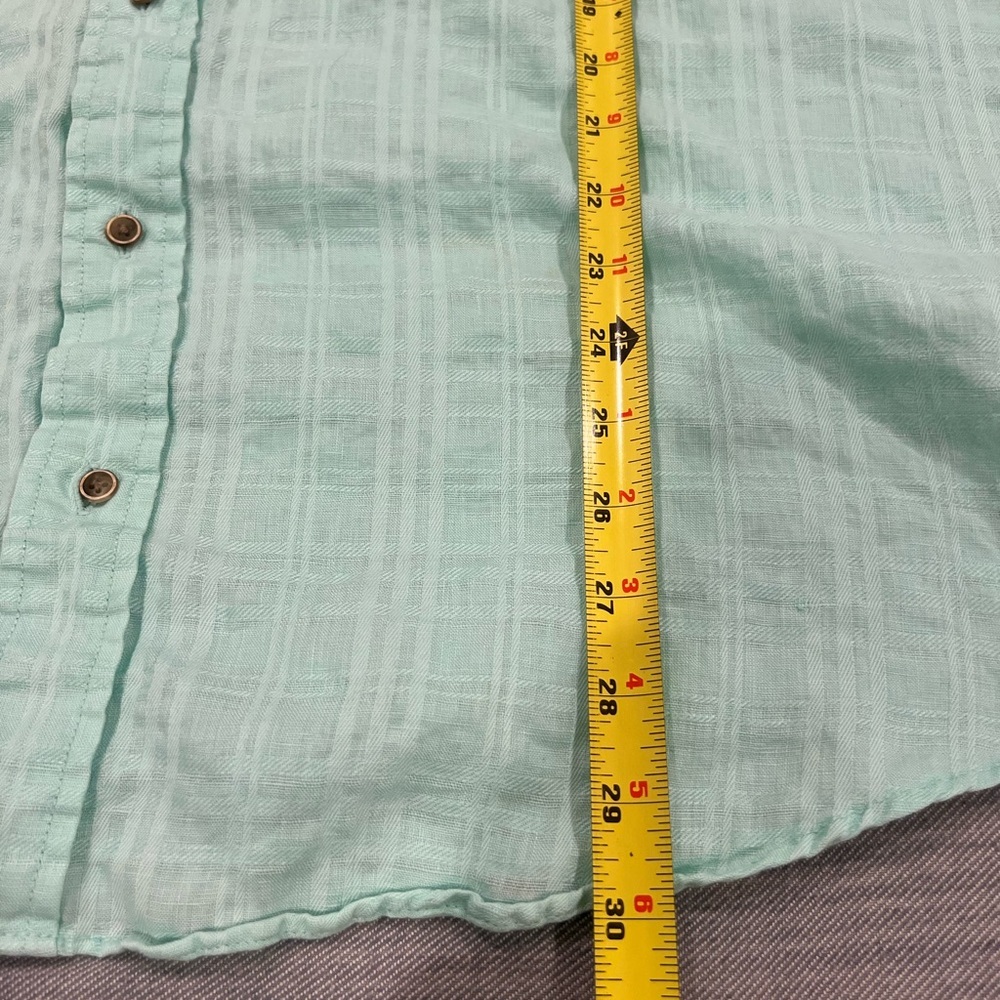 Caribbean Green Casual Button Down Shirt Lightweight Size 2XBIG - Picture 5 of 5